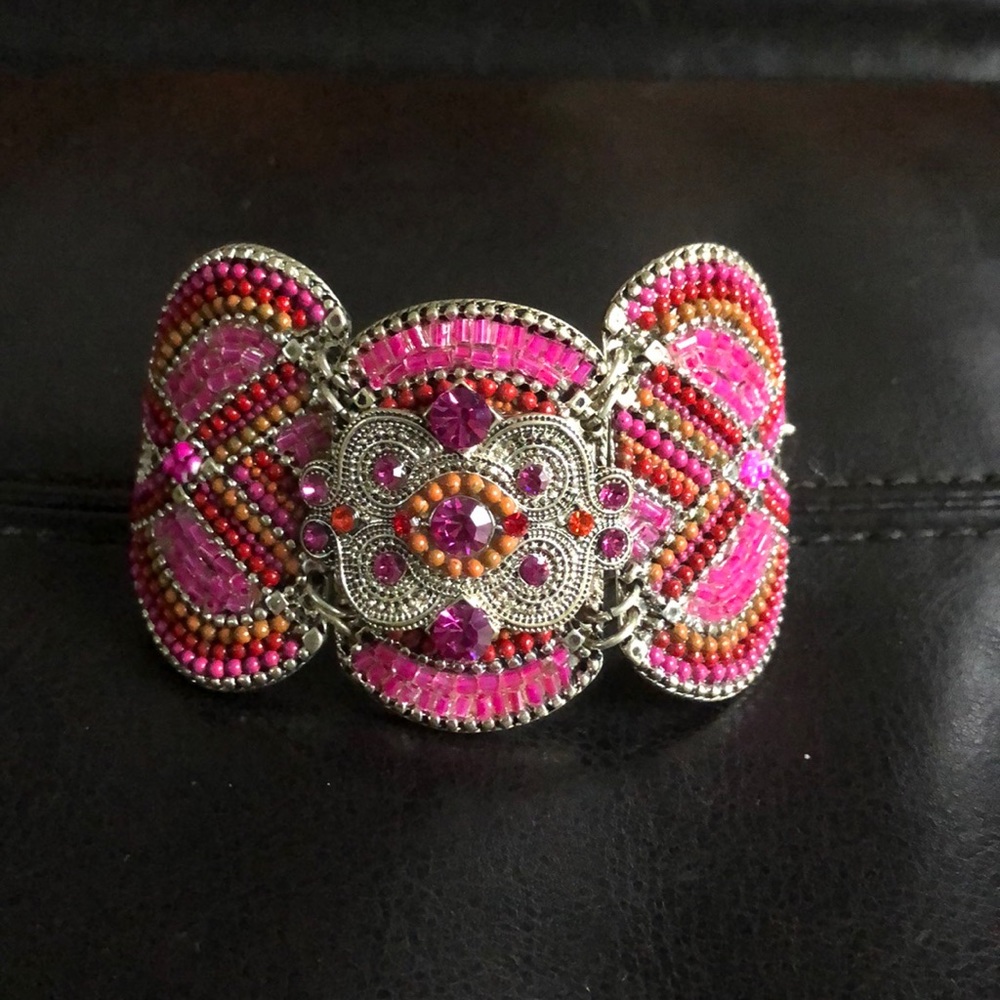 Pink beaded bracelet